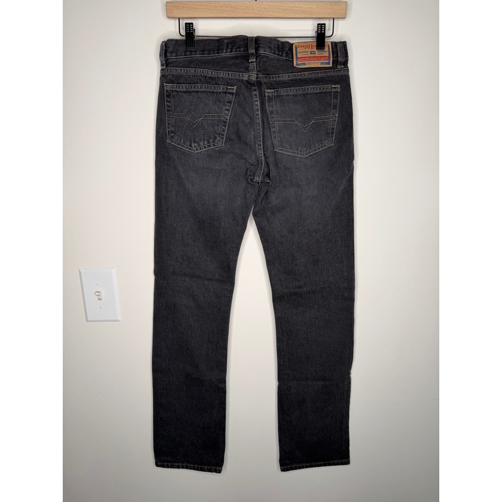 Diesel Jeans Mens 27x32 Faded Black Straight Leg Made in Italy Designer - Picture 2 of 10